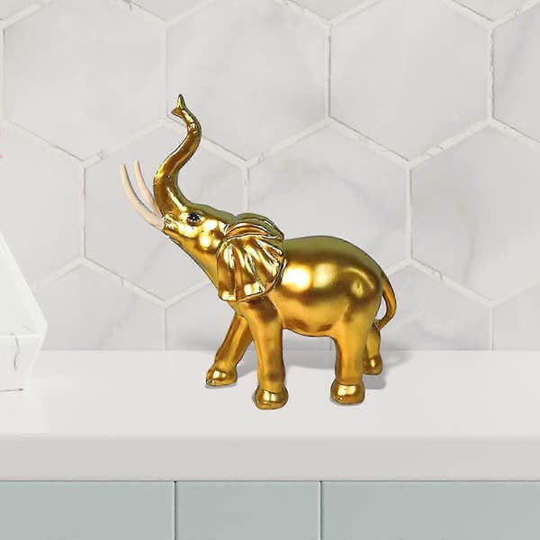 Elefant Statue Dekor Ornament Skrivebordsfigur til Udstillingsfester Indgang