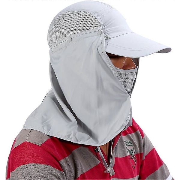 Avtagbar Solskärm Hatt 3 i 1 Helansiktsmössa Anti UV Helansikte N