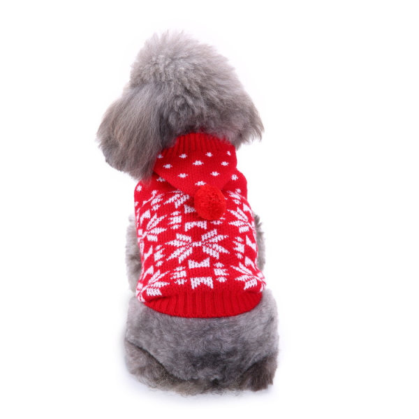 #Christmas pet turtleneck hooded sweater，XXL#