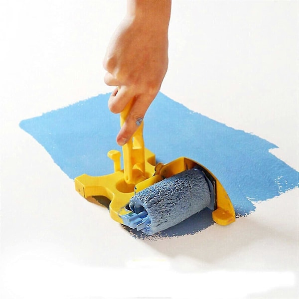 Clean Cut Paint Edger Roller Brush, Multifunksjonell Avtakbar Rengjøringsbørste Sikre Verktøy For Vegg Tak 1 Sett Langt Håndtak
