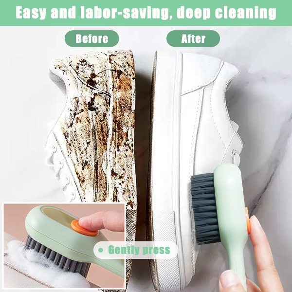 4 stk myk børste for rengjøringsbørste for sko,