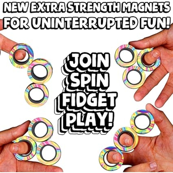 Magnetiska ringar leksak, vuxen magneter ringleksaker för ångestlindring Th