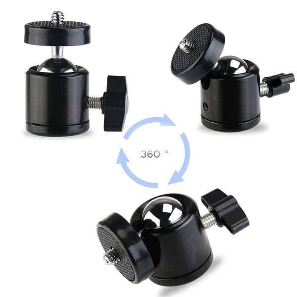 #Mini Ballhode 2-pakks Ballhodefeste med Avtakbar 1/4\" Hotskoadapter#