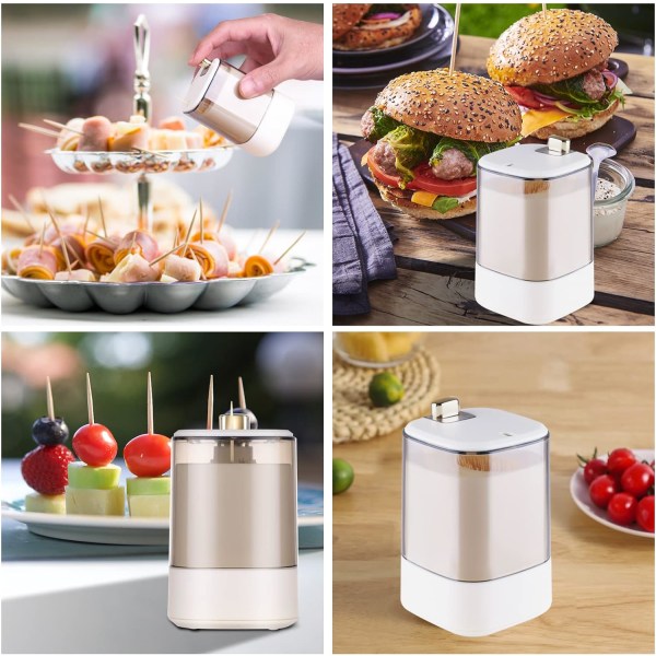 (A-WHITE*2) Tandpepparkhållare Dispenser——2 st Pop-Up Automatisk