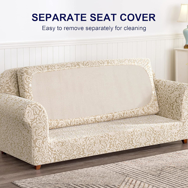 Sovanpäällinen Sovanpäällinen 2-osainen Jacquard Damask Liukuvärit