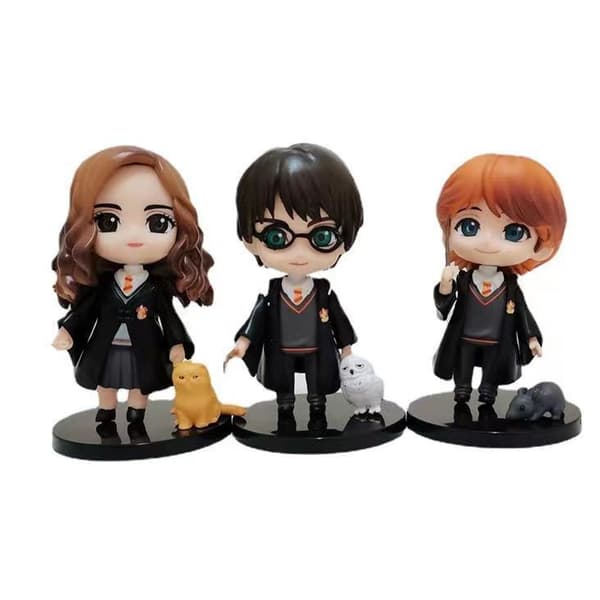 #3 stk. Harry Potter Hogwarts skolefigurmodel#