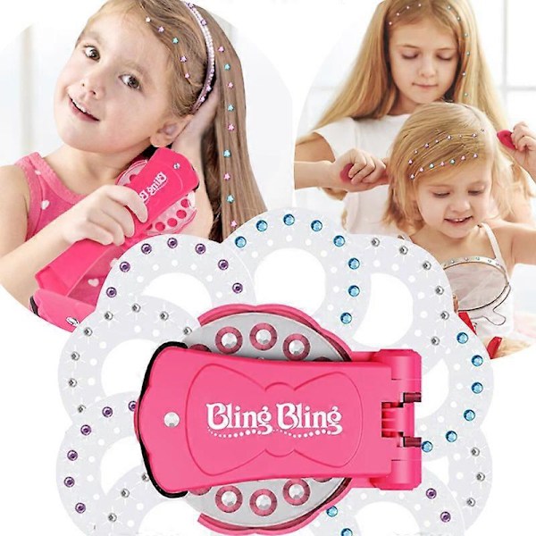 Glam Modellverktyg och 180 ädelstenar Barnleksaker, Håraccessoarer för flickor, Modedekoration för pojkar. Kan användas för kläder, hår, skor, etc. (Rosa)