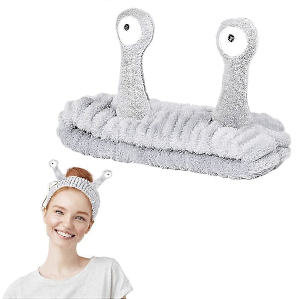 Hodebånd for ansiktsvask, Spa-hodebånd for hudpleie, Sminkehodebånd med palmetre og snegle, Søtt hodebånd for ansiktsvask, dusj, sport, hudpleie (Gr