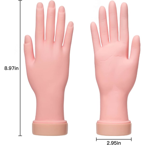 Nagelträningshand, nail art flexibel rörlig