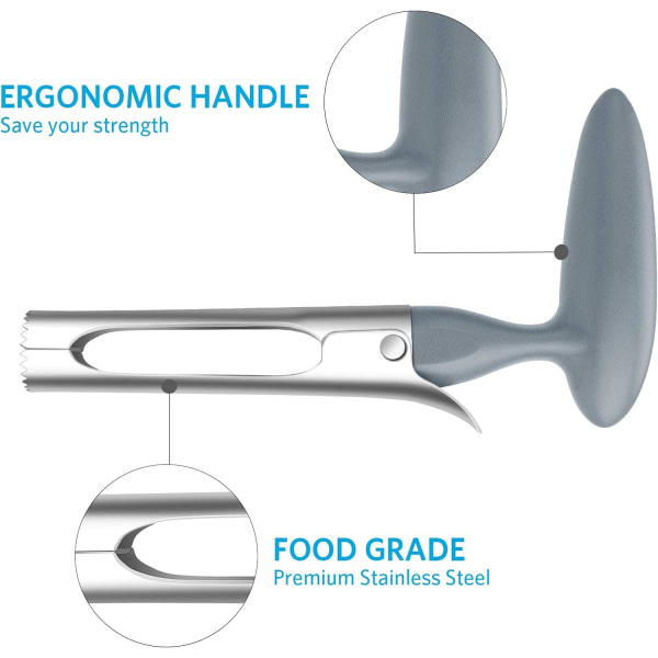 Pulp Separator Apple Corer, takket blad i rustfritt stål, Plas