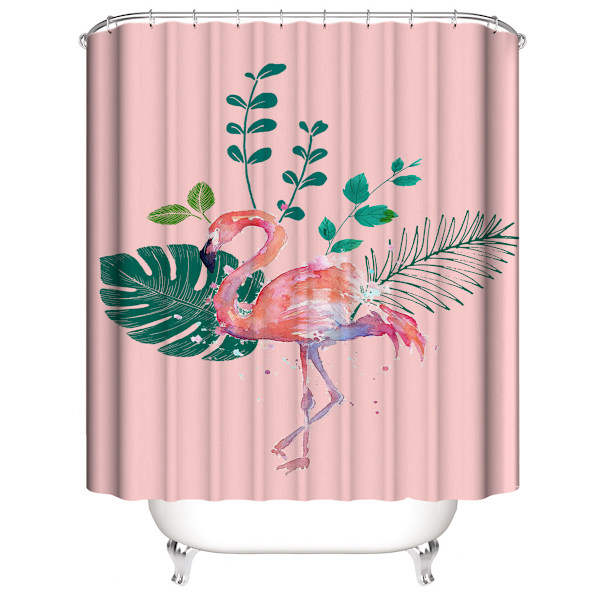 #Duschdraperi, flamingo, vattentät, 120*180cm#