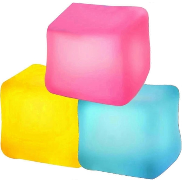 Isterning Fidget Legetøj, 3 Fidget Legetøj Stress Terning, Stressbolde Fidget Legetøj, Firkantet (Tilfældig Farve)