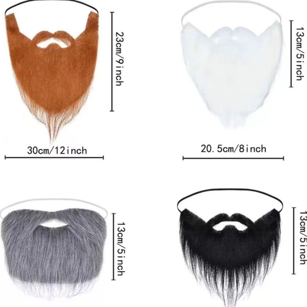 #4-Peruk och skäggdräkt Fake Beard#