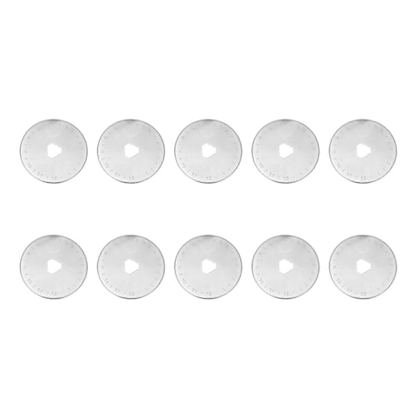10 stk 45mm Roterende Kutter Erstatningsblader med Oppbevaringsetui Sirkulære Skjæreblader for Sying Stoff Lær Papirhåndverk