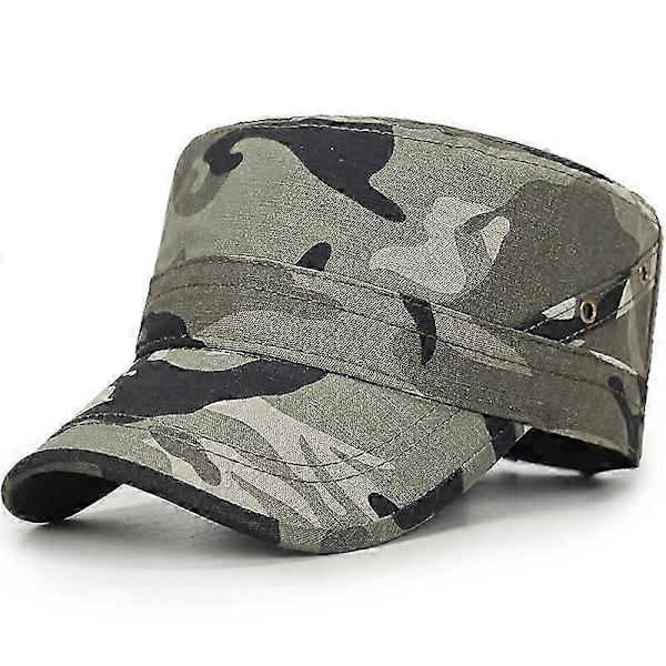 Herr Flat Cap med Två Hål på Sidan Justerbar Basebollkeps (Kamouflage)