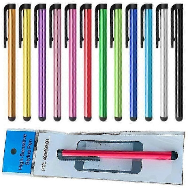 10-pack Stylus Touchpenna i Metallic - flerfärg