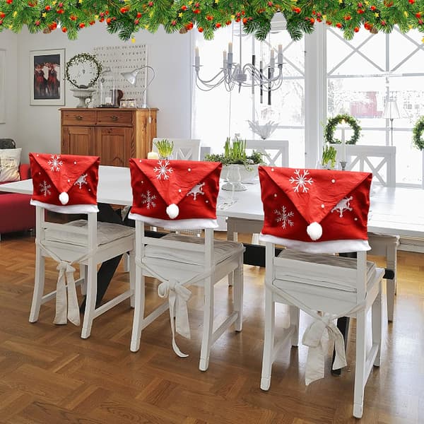 *Julstolsöverdrag, 6 stycken julstolsöverdrag tomteluva C*