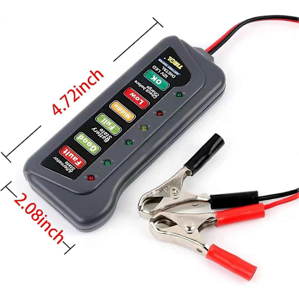 1 stk. Bilbatteritester 12V Bilbatteri Belastningstester Test Batteritilstand og Generatoropladning Passer til Bil Lastbil Motorcykel ATV SUV Båd (Sort #2
