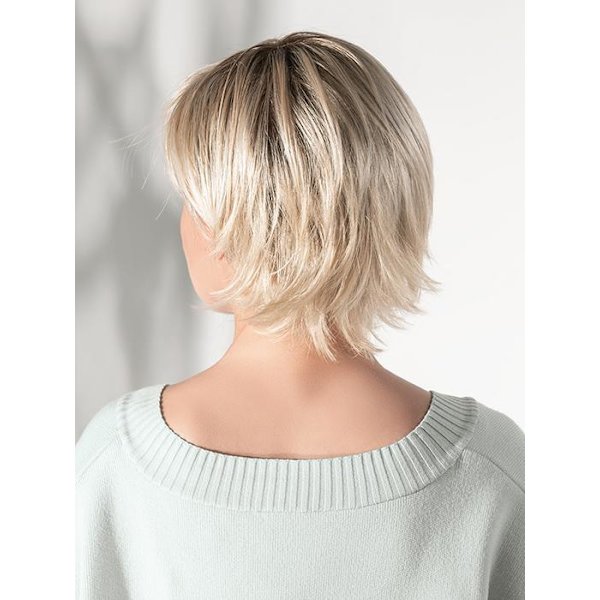 #Dameparyk gradient blond kort krøllet hår#