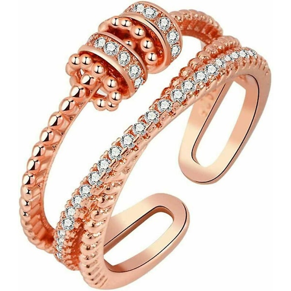 Til Min Datter - Fidget Ring Anti-Angst Ring Med Perler Spinner F