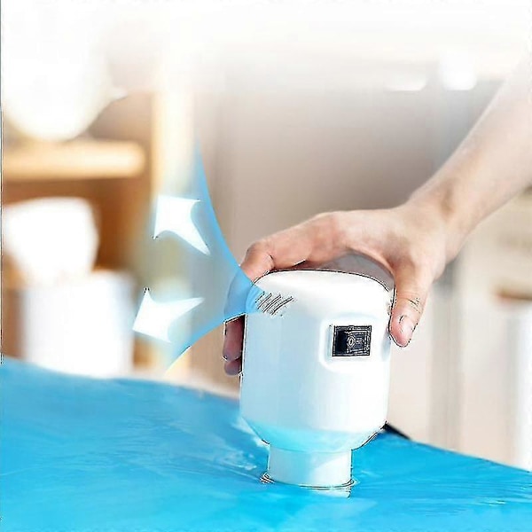 Vakuumpump för hemmet, elektrisk pump, reseklädförvaringspåse, elektrisk förseglingsmaskin (1 st - vit)