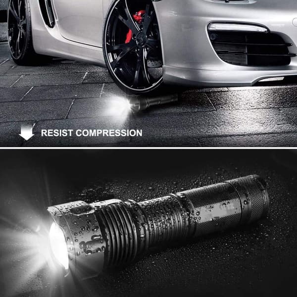 *Taskulamppu LED-taskulamppu Super Large Torch Ultra Powerful Tactical Mi*
