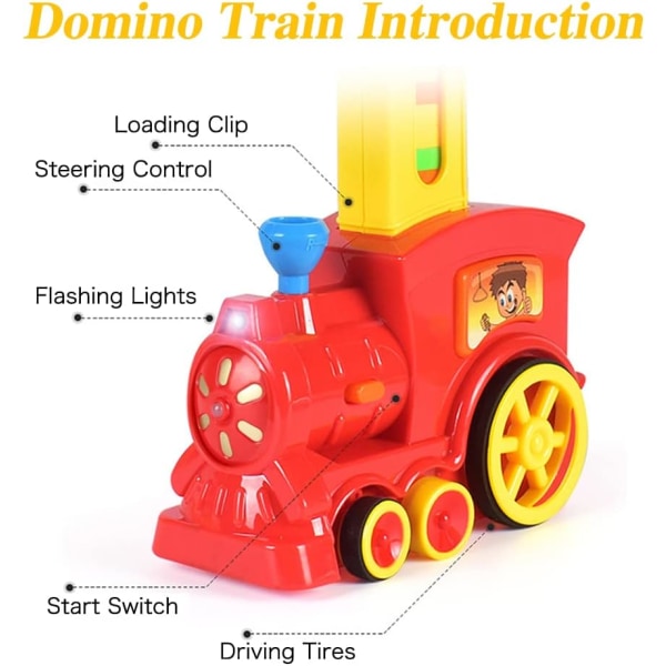 Elektriskt tåg Domino Toy, Automatisk Domino Distribution Rally Tr