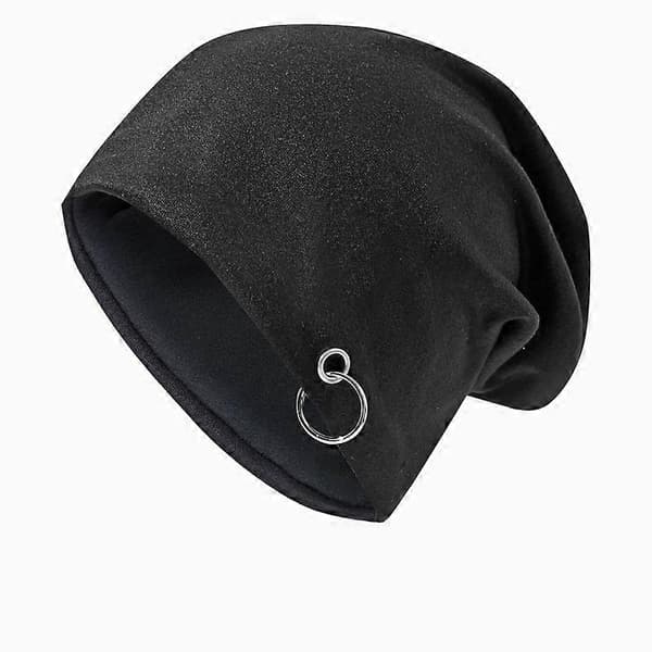 Dame Efterår/Vinter Hatte Ensfarvede og Hoop Designs Dame Tynde Hatte og Beanies Herrehatte Unisex Grå 53-59CM