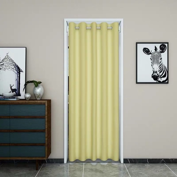 #Dørgardin uigennemsigtig gardin termisk isoleret 90x200cm#