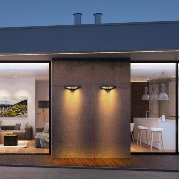 *LED vägglampa Utomhuslampa Svart Antracit 3000K varmvit Lig*