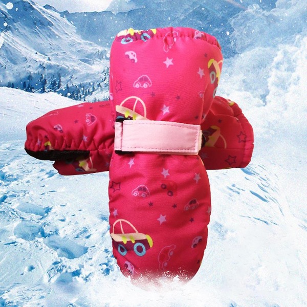 Skidhandskar för barn Vinter Snö Snowboard Vindtät Vattentät Utomhussport Justerbar Handled Tjock Vante