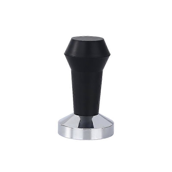 Kaffe Tamper 51mm, Kaffe Tamper med Svart Silikon, Rustfritt Stål Tamper, Barista Espresso Tamper, Barista Tilbehør, Rustfritt Stål Flat Base