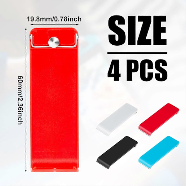 4 stk. bakstøtte for Nintendo Switch, erstatningsstøtte for Switch, erstatningsstativ for Switch, (4 farger)