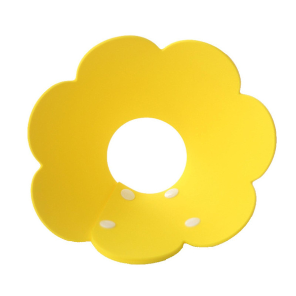 Skyddskrage med blommönster, läckagesäker, EVA-material, för katt, inomhus, gul, S