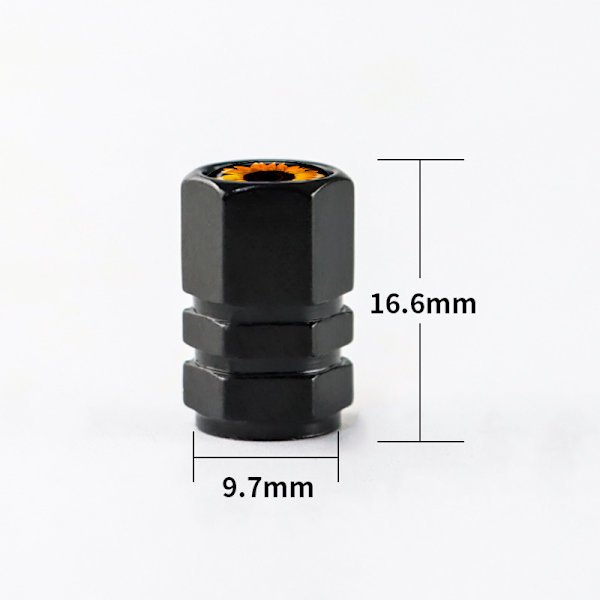 #4 stk. Røde Solsikkeformede Personlige Bilventildæksler Metal Bil#