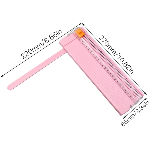 #Mini A4-skärare, rosa, med säkerhet, för standardskärning av papper,#