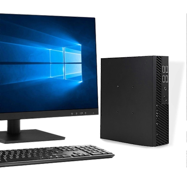 DX01 Mini ITX Computer Case Tynd Halv Højde Hurtig Varmeafledning Understøtter VESA-montering Valset Stål Bærbar Desktop Chassis PC Tilbehør