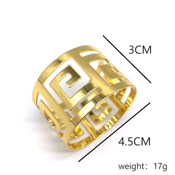 (12 STK-Guld) Servietringe og -holdere, 6/12 Stykker Metal Serviet