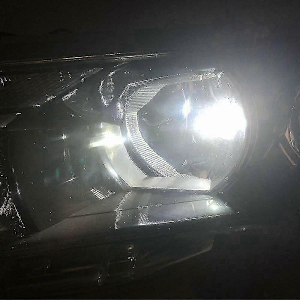 2x H7 LED Strålkastare 6000k Super Vit 110w 8000lm Strålkastarsats Dimljus Glödlampor Kit Hög Låg Ljusbild