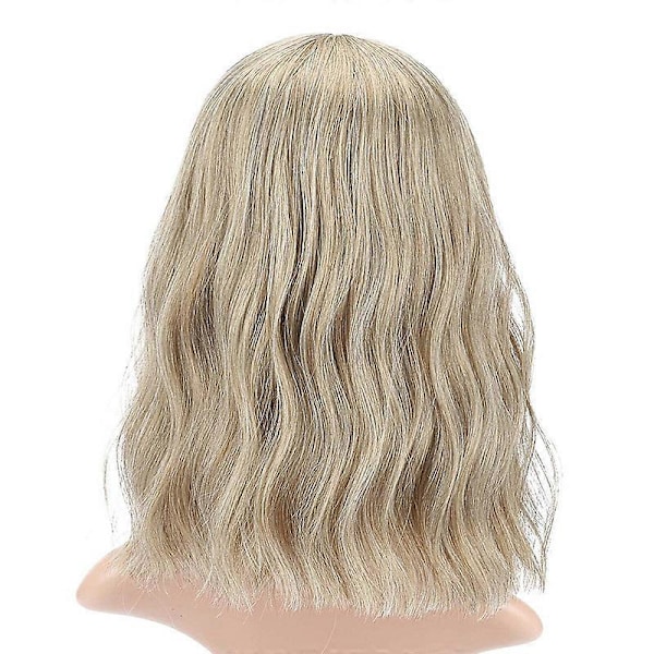 Naturlig Vågig Kort Bob Peruk med Luftlugg Dam Axel Lång Peruk Lockig Vågig Syntetisk Cosplay Peruk Pastell Bob Peruk för Flickor Färgad Peruk (Blandad Blo