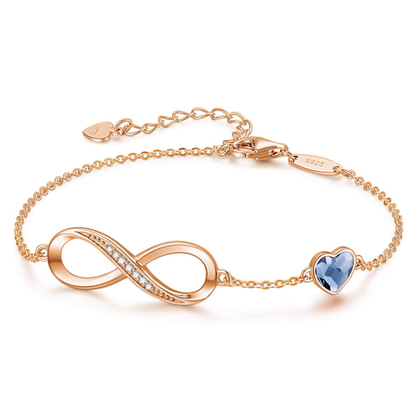 Hjerte-symbol sjarm armbånd for kvinner 925 sterling sølv justerbar
