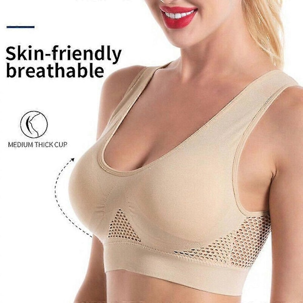 Dam Sömlös Bekväm BH Skön Shapewear Sport Stretch Crop Support Topp