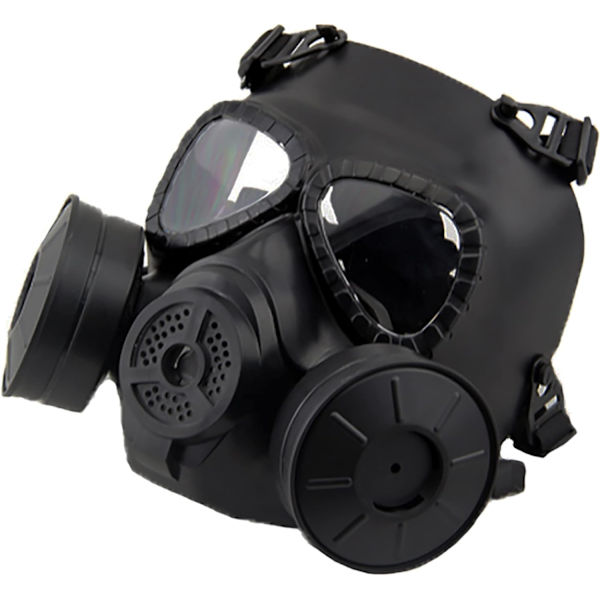 Paintballmask, Dummy Gas-stil Taktisk Mask med Dubbla Turbo Fläktar