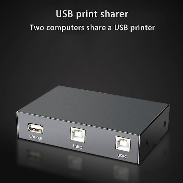 2 In 1 Ut Usb-skrivardelare, 2 Usb 2.0-portar Splitter Skrivaradapter Delningsenhet Switchbox För PC-skrivare Datorskannrar
