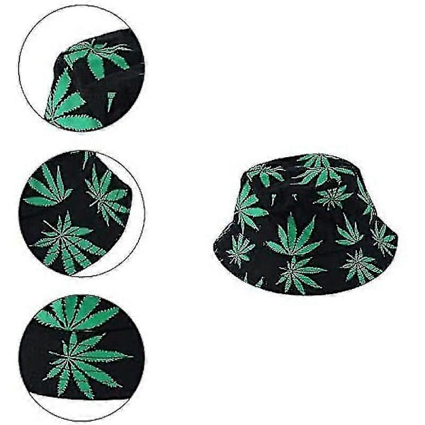 Unisex Solhatt Bøttehatt Hamp Mønster Hatt Hodeomkrets Omtrent 58cm