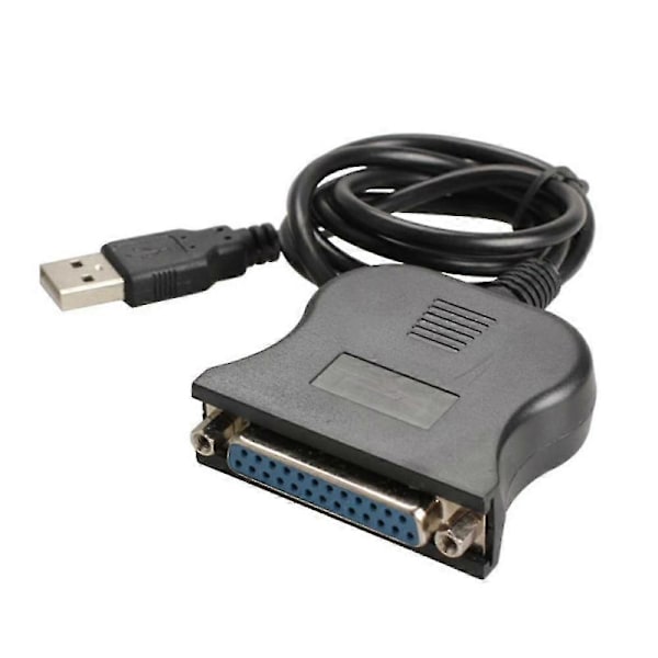 USB Hann til DB25 Hunn Port Skriver Parallell Konverter Kabel 25pin Adapterledning