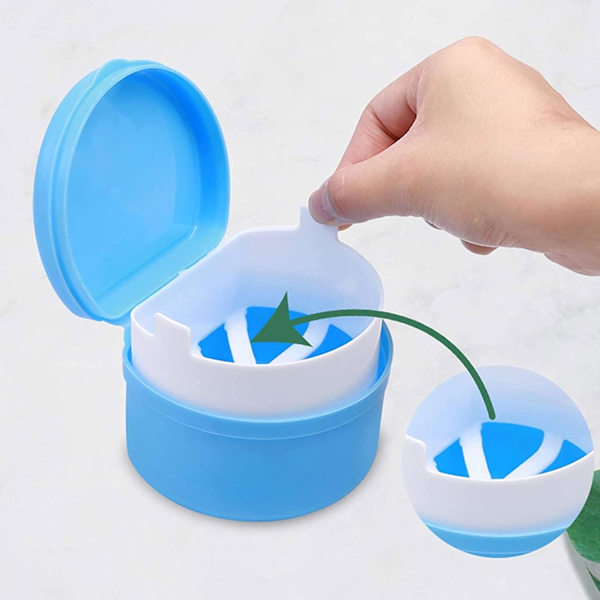 Yuemuop 2-pack falsktandlåda, tandproteslåda, ortodonti