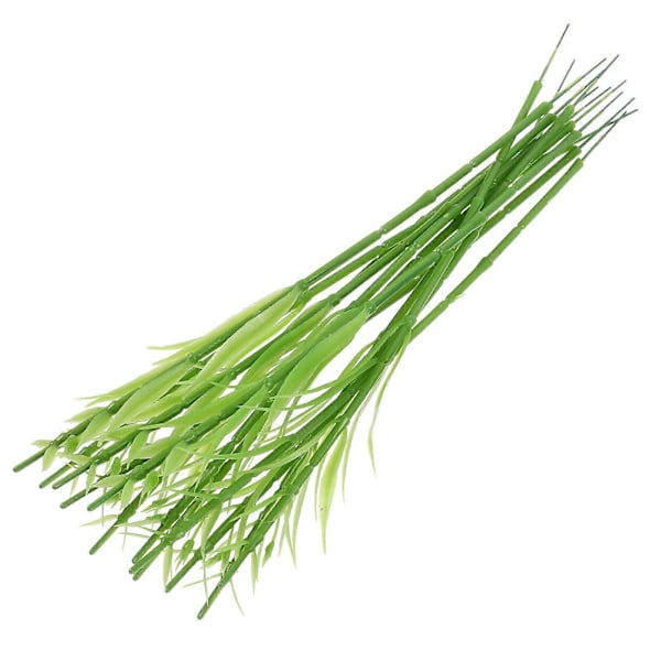 50 stk. blomsterstilke i plastik med blade, kunstige stilke, blomsterstilke, gør-det-selv-håndværksbuketmaterialer
