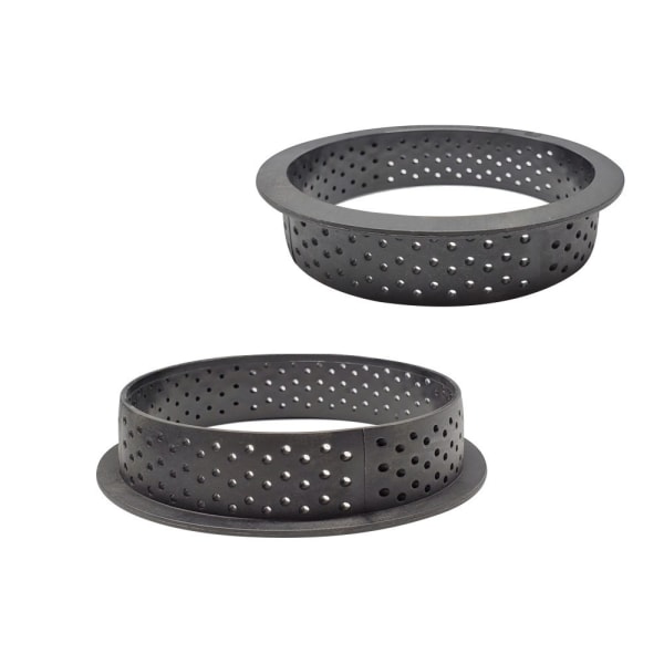 #Pieces Cake Pan Round Molds Baking Perforated Rings Non-Stick Pastry Cutter Ring for Cake Decorating#