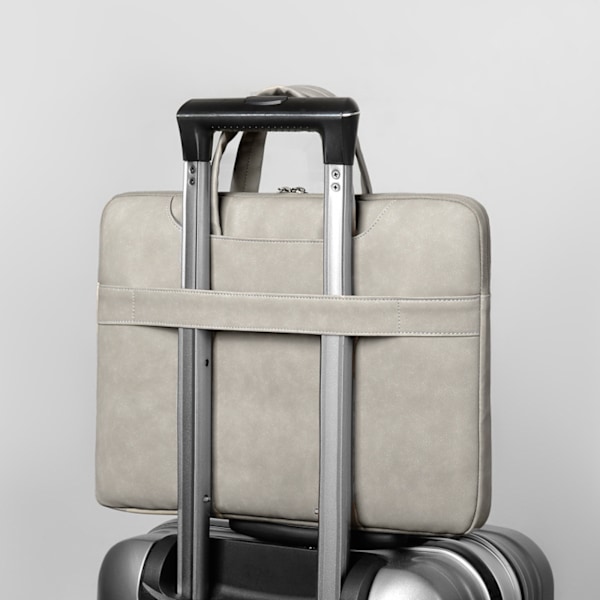 #Laptop Taske 15,6 Tommer Læder Unisex Aktetaske Vandafvisende Holdbar#